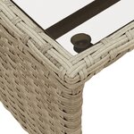 vidaXL Canapé de jardin et table et coussins en forme de L gris clair