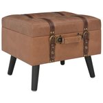 vidaXL Tabourets de rangement lot de 3 Marron Similicuir