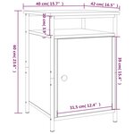 vidaXL Tables de chevet 2Pièces chêne sonoma 40x42x60cm bois d'ingénierie