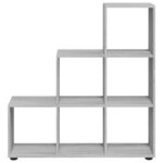 vidaXL Bibliothèque escalier Sonoma gris 107 cm Bois d'ingénierie