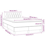 vidaXL Sommier à lattes de lit avec matelas Crème 120x200 cm Tissu