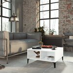 vidaXL Table basse blanc brillant 60x60x30 cm bois d'ingénierie