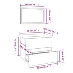 vidaXL Meubles de salle de bain Sonoma gris Bois d'ingénierie