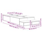 vidaXL Cadre de Lit de Rangement Artisan Chêne 90x200 cm