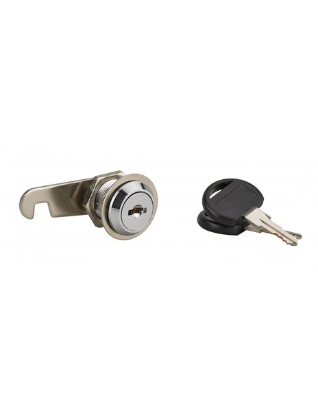 THIRARD - Batteuse avec came pour boîte aux lettres  nickel  longueur 20mm  2 clés
