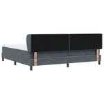 Lit Box Spring vidaXL avec Matelas Gris Foncé 200x200 cm en Velours