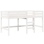 vidaXL Lit haut avec toit blanc 90x190 cm bois de pin massif