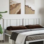 vidaXL Tête de lit métal blanc 200 cm