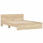 vidaXL Cadre de lit sans matelas chêne sonoma 140x200 cm