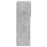 vidaXL Meuble TV avec lumières LED gris béton 30 5x30x90 cm