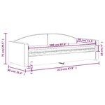 vidaXL Lit de jour avec matelas gris foncé 80x200 cm tissu