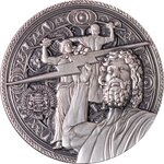 ZEUS AT OLYMPIA Antique Finish 2 Once Argent Monnaie 10000 Francs Tchad 2024