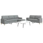 vidaXL Ensemble de canapés 3 Pièces repose-pied et coussins décoratifs