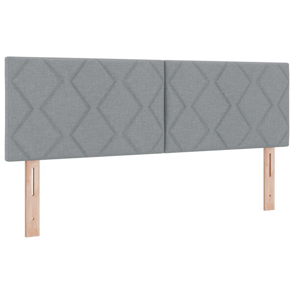 Tête de Lit LED vidaXL Design Blocs en Diamant Gris Clair 160 cm Tissu