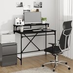 vidaXL Bureau noir 100x50x90 cm bois d'ingénierie et fer