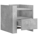 vidaXL Table de chevet gris béton 45x50x50 cm bois d’ingénierie