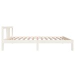 vidaXL Cadre de lit sans matelas blanc bois massif 100x200 cm