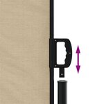 vidaXL Auvent latéral rétractable beige 160x300 cm