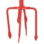 vidaXL Griffe de jardin Rouge Acier