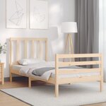 vidaXL Cadre de lit sans matelas bois de pin massif