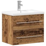 vidaXL Armoire de lavabo avec évier intégré Bois ancien