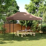 vidaXL Tente de réception pliable escamotable marron 410x279x315 cm