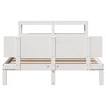 vidaXL Cadre de lit et tête de lit blanc 140x190 cm bois de pin massif