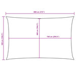 vidaXL Voile de parasol Tissu Oxford rectangulaire 5x8 m Jaune