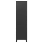 vidaXL Garde-robe industrielle Noir 90x50x180 cm Métal