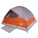 vidaXL Tente familiale à dôme 6 personnes orange imperméable