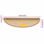 vidaXL Tapis d'escalier autocollants aspect sisal 15 Pièces 56x17x3 cm