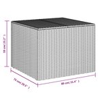 vidaXL Boîte de rangement de jardin mélange beige 291L résine tressée