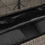 vidaXL Banc de jardin avec coussins gris résine tressée