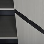 vidaXL Armoire de rangement de jardin 3 étagères Gris/noir 68x40x168cm