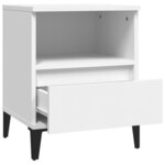 vidaXL Tables de chevet 2 Pièces Blanc 40x35x50 cm