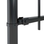 vidaXL Clôture de jardin avec dessus en cerceau Acier 3 4 x 1 2 m Noir