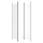 vidaXL Cloison de séparation 3 panneaux Blanc 150x220 cm Tissu
