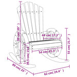 vidaXL Chaise à bascule Adirondack bois de sapin massif