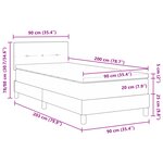 Lit avec sommier tapissier et matelas vidaXL Noir 90x200 cm Velours