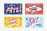 Carnet de 12 timbres - Les petits mots pour de Grandes Fêtes - Lettre verte