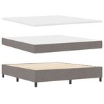 Lit Box Spring vidaXL avec Matelas & LED Taupe 180x200 cm Tissu