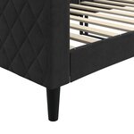 vidaXL Lit de repos noir 80x200 cm velours