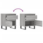 vidaXL Tables de chevet 2 Pièces sonoma gris 40x35x50 cm bois ingénierie