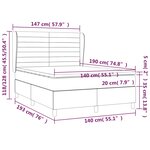 vidaXL Sommier à lattes de lit avec matelas Marron foncé 140x190 cm