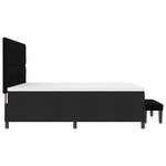 vidaXL Lit à ressort avec matelas et banc noir 200x200 cm en tissu
