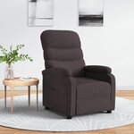 vidaXL Fauteuil inclinable Marron foncé Tissu