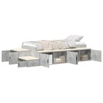 vidaXL Cadre de lit gris béton 90x200 cm