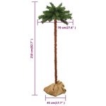 vidaXL Sapin de Noël avec LED 210 cm