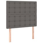 vidaXL Tête de lit à LED Gris 80x5x118/128 cm Similicuir