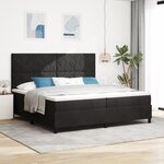 vidaXL Lit à ressorts avec matelas et LED Noir 200x200 cm Velours
